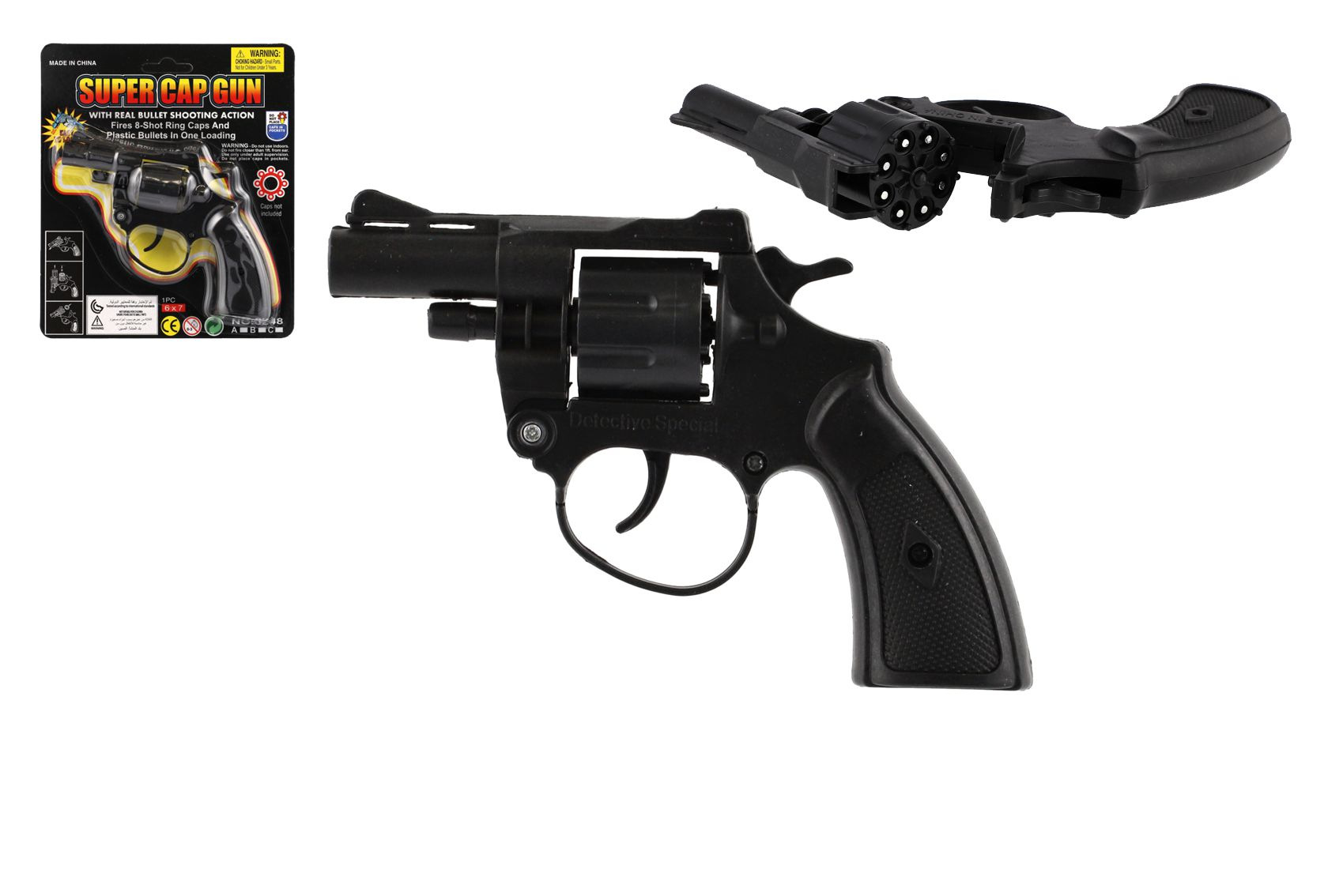 Super Cap Toy Gun DETECTIVE SPECIAL Revolver 8 Shot Ring Caps Pistol  Handgun