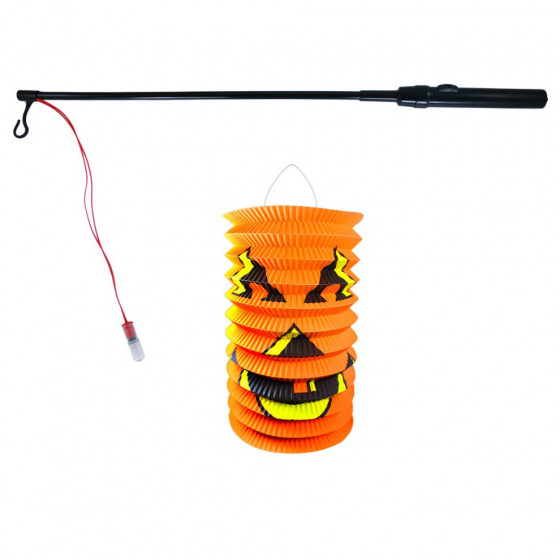 Rappa Lampion Halloween 15 cm z świecącą różdżką 39 cm