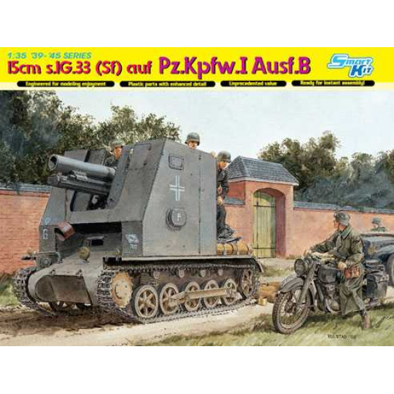 Dragon Model Kit military 6259 - 15cm s.IG.33 (Sf) AUF Pz.Kpfw.I Ausf.B (SMART KIT) (1:35)