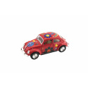 Teddies Auto Kinsmart VW Classical Beetle kov 13cm na zpětné natažení asst 4 barvy