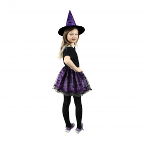 Rappa Dětský kostým čarodějnice netopýrka tutu sukně s kloboukem