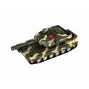 Teddies Tank plast 20cm na zotrvačník na batérie so svetlom so zvukom v krabici 23x14x11cm