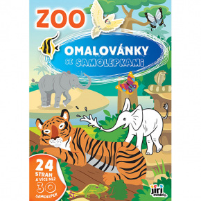 Jiri Models Omalovánka A4 se samolepkami ZOO