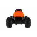 Teddies Auto RC pick up Off road terénní plast 23cm 2,4GHZ na baterie se světlem oranžový v krab. 30x15x19cm