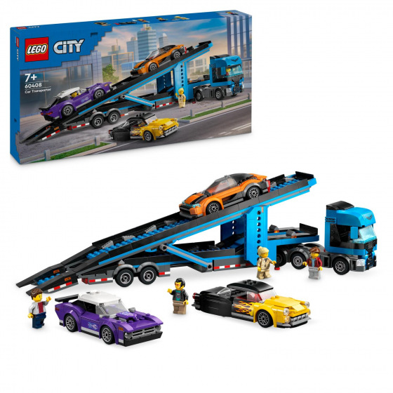 LEGO City 60408 Ciężarówka do transportu samochodów ze sportowymi autami