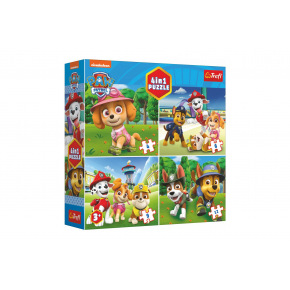 Trefl Puzzle 4v1 Tlapková patrola/Paw Patrol 18,5x16cm v krabici 20x20x5cm