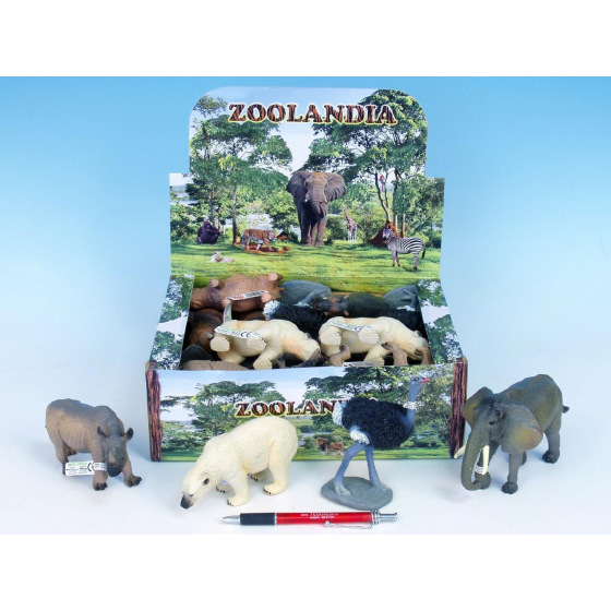 Teddies Zvířátko safari/ZOO plast 10-18cm assort z 8 druhů