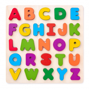Woody Puzzle ABC - masywne litery na planszy