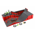 Teddies Skatepark - rampy,kolo prstové,skateboard prstový plast s doplňky 2 barvy v krabici 43x25x12cm