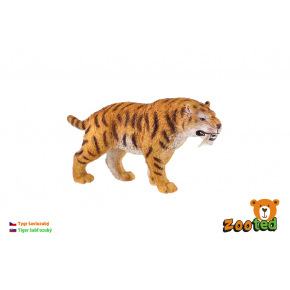 Tygr šavlozubý zooted plast 13cm v sáčku