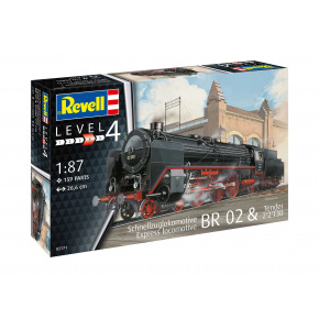 Revell Plastic ModelKit lokomotiva 02171 - Express locomotive BR 02 & Tender 2'2'T30 (1:87)