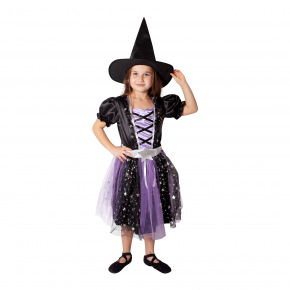 Rappa Dětská kostým čarodějnice černo-fialová (M) e-obal