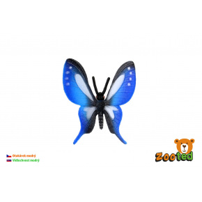 ZOOted Motýl tropický Papilio/otakárek modrý zooted plast 5cm v sáčku