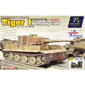 Dragon Model Kit tank 6947 - TIGER I LATE w/ZIMMERIT NORMANDY (1:35)