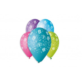 Balonek/Balonky nafukovací s potiskem 13'' průměr 33cm v sáčku
