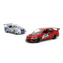 Jada Rychle a zběsile Twin Pack 2006 Mitsubishi Lancer Evo IX + Brianův 2002 Nissan Skyline GTR R34, 1:32 Wave 4/2