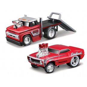 Maisto - Muscle Transports - 1966 Chevrolet C60 Flatbed 1969 Chevrolet Camaro SS, 1:64