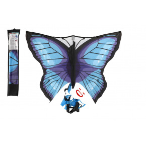 Teddies Drak létající motýl nylon 100x70cm v látkovém sáčku 11x58x2cm