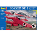 Revell Plastic ModelKit samolot 04744 - Fokker Dr.I "Richthofen" (1:28)