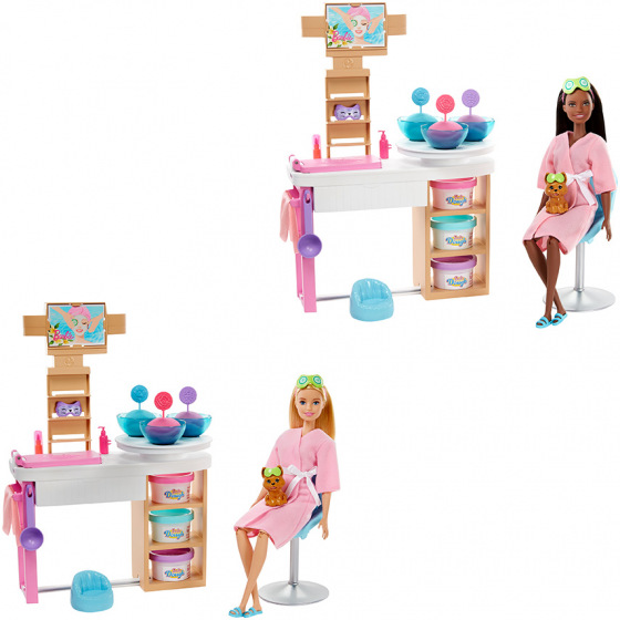 Mattel Barbie SALÓN KRÁSY HERNÍ SET S BĚLOŠKOU