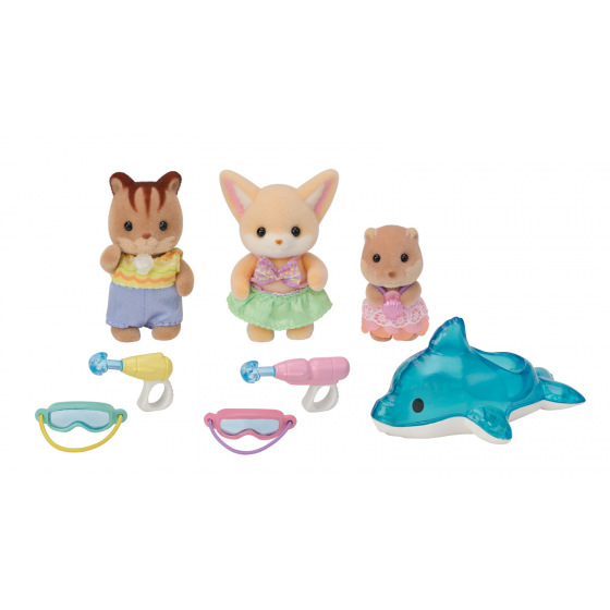 Sylvanian Families 3 Przyjaciele z przedszkola w basenie