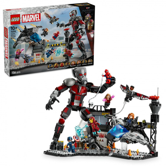 LEGO Marvel 76314 Akční bitva – Captain America: Občanská válka