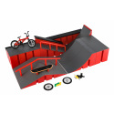 Teddies Skatepark - rampy,kolo prstové,skateboard prstový plast s doplňky 2 barvy v krabici 43x25x12cm