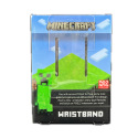 PIXIE CREW MINECRAFT Nastaviteľný náramok, čierna, 4 multipixely