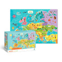 DODO Puzzle Mapa Europy 64x46cm 100 elementów w pudełku 28x18,5x6,5cm