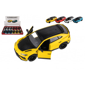 Teddies Auto Kinsmart Lamborghini Urus Performante 1:40 kov/plast 12,5cm 4 barvy na zpětné natažení