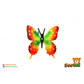 ZOOted Motýl tropický Papilio/otakárek barevný zooted plast 6cm v sáčku