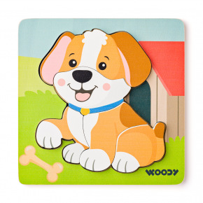 Woody Puzzle Baby - pejsek