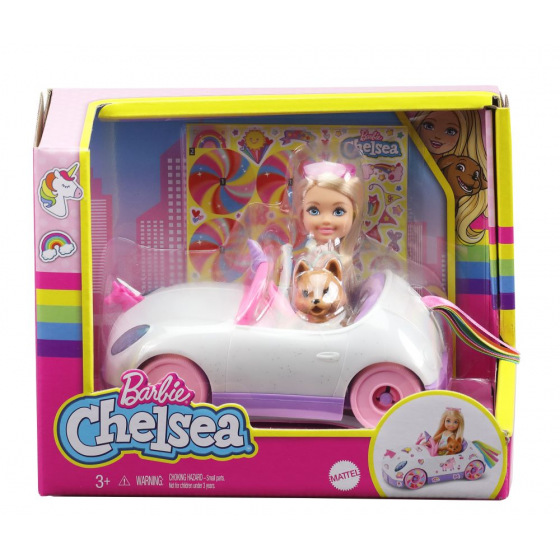 Mattel Barbie CHELSEA A KABRIOLET S NÁLEPKAMI