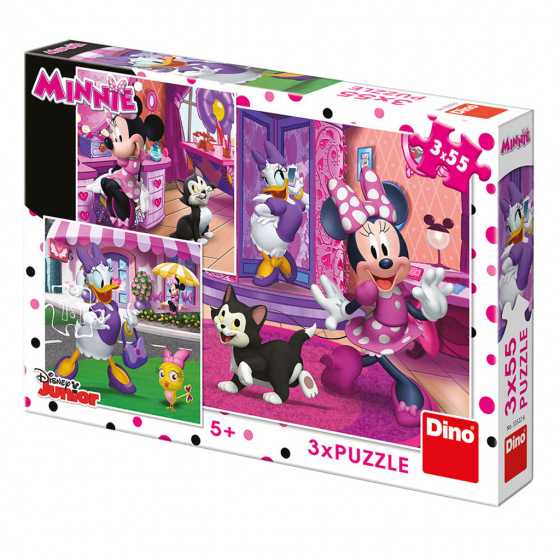 Dino Inne DINO puzzle WD Jama z Minnie 3x55D