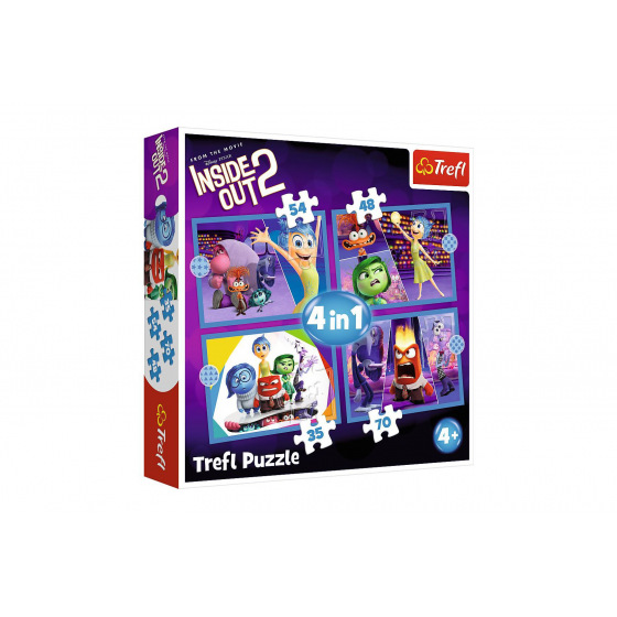 Trefl Puzzle 4v1 Inside Out 2/V hlavě 2; 28,5x20,5cm v krabici 28x28x6cm