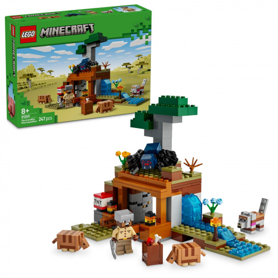 LEGO Minecraft® 21269 Výprava do dolu a pásovec