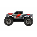 Auto RC pick up terénní plast 25cm 2,4GHZ na baterie šedo-červený v krabici 32x14x18cm