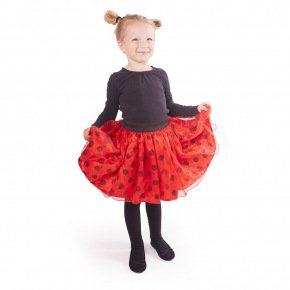Rappa Dětský kostým tutu sukně beruška s puntíky