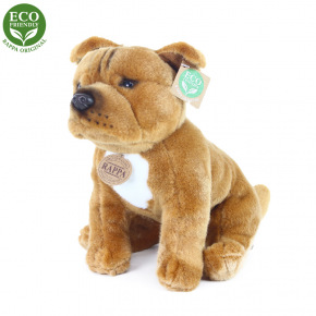 Rappa Staffordshire Bull Terrier brązowy siedzący 30 cm ECO-FRIENDLY