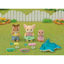 Sylvanian Families 3 Przyjaciele z przedszkola w basenie