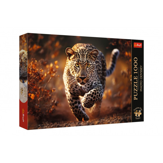 Trefl Puzzle Premium Plus - Photo Odyssey: Wild Leopard 1000 elementów 68,3x48cm w pudełku 40x27x6cm