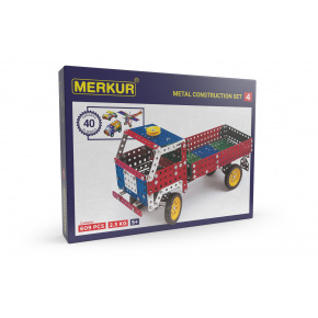 MERKUR - Stavebnice Merkur 4 stavebnice, 602 dílů, 40 modelů