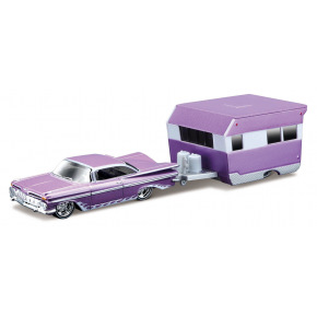 Maisto - Design Tow &amp; Go, 1959 Chevrolet Impala Alameda Trailer, 1:64