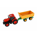 Teddies Traktor Zetor RC s valníkom plast 42cm 2,4GHz dobíjací pack + batéria so zvukom v krabici