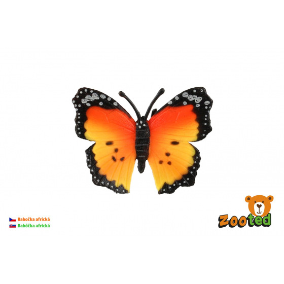 ZOOted Motýľ Monarcha africký (Babôčka) zooted plast 7cm v sáčku