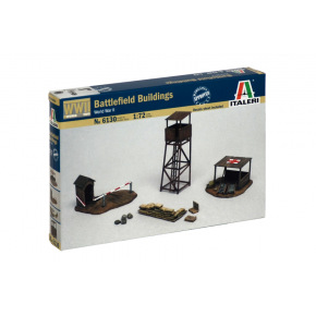 Italeri Model Kit budova 6130 - BATTLEFIELD BUILDINGS (1:72)