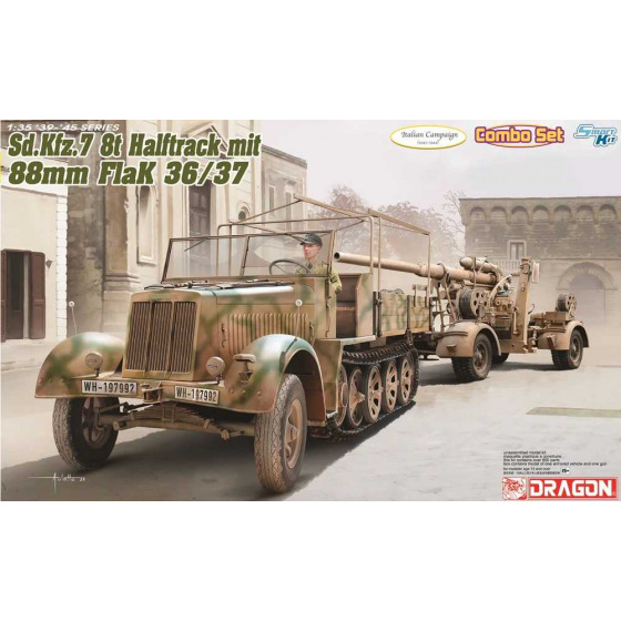 Dragon Model Kit military 6971 - Sd.KFZ.7 8t LATE mit 88mm FlaK36/37 (1:35)