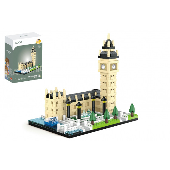 KOCO Stavebnica mini KOCO Big Ben plast 523ks v krabičke 12,5x17x7cm