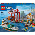 LEGO City 60422 Port z łodzią towarową