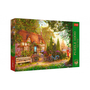 Trefl Puzzle Premium Plus - Tea Time: Drewniany domek 1000 elementów 68,3x48 cm w pudełku 40x27x6 cm